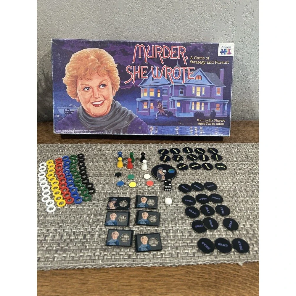 1985 Murder, She Wrote Game By Warren Great Condition Missing 2 Pieces Read